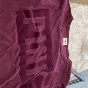 PINK victoria secret burgundy crop top